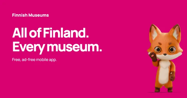 All of Finland. Every museum. — pink · Without QR code