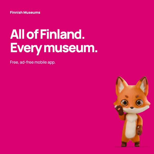 All of Finland. Every museum. — pink · Without QR code