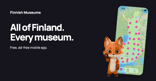 Phone app and all of Finland — night · Without QR code