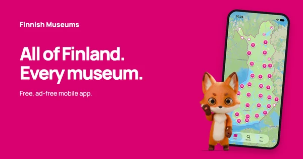 Phone app and all of Finland — pink · Without QR code