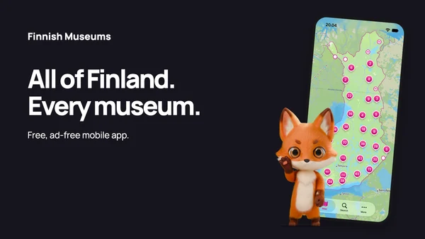 Phone app and all of Finland — night · Without QR code