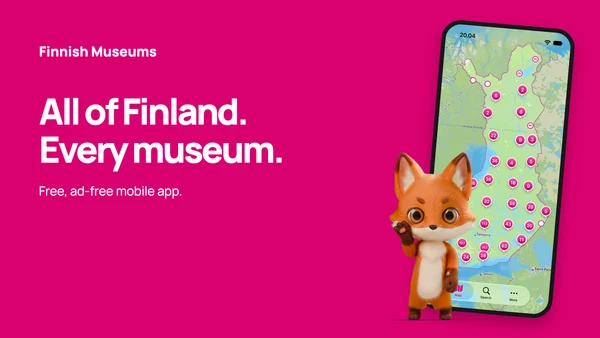 Phone app and all of Finland — pink · Without QR code