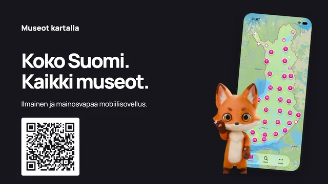 Puhelinsovellus ja koko Suomi — yö · QR-koodilla