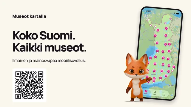 Puhelinsovellus ja koko Suomi — vanilja · QR-koodilla