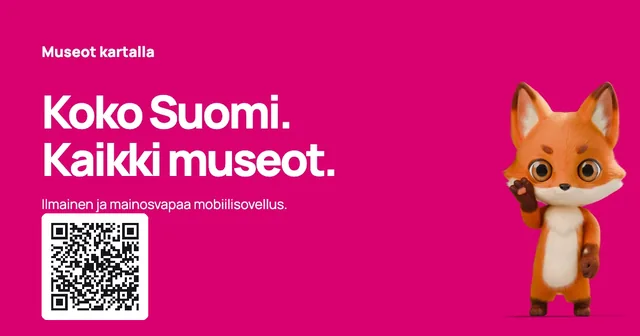 Koko Suomi. Kaikki museot. — pinkki · QR-koodilla