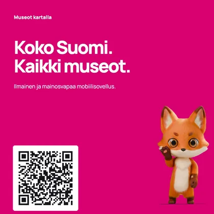 Koko Suomi. Kaikki museot. — pinkki · QR-koodilla