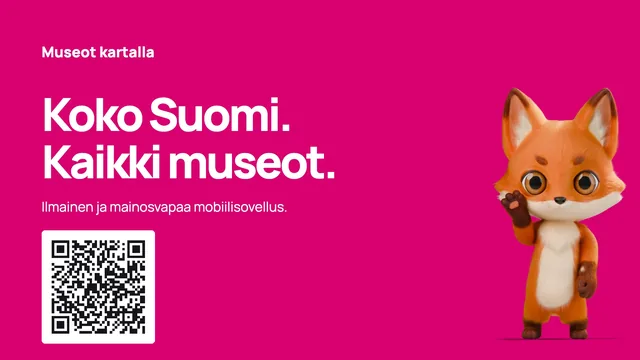 Koko Suomi. Kaikki museot. — pinkki · QR-koodilla