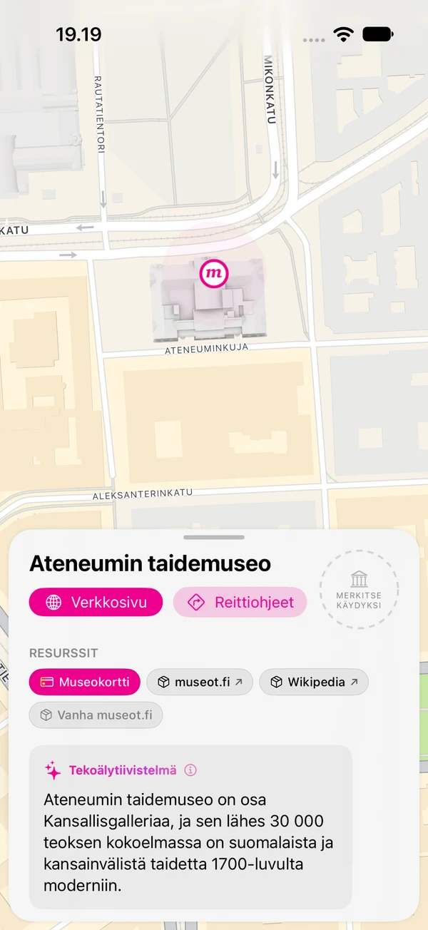 Puhdas kuvakaappaus · Ateneumin museotiedot