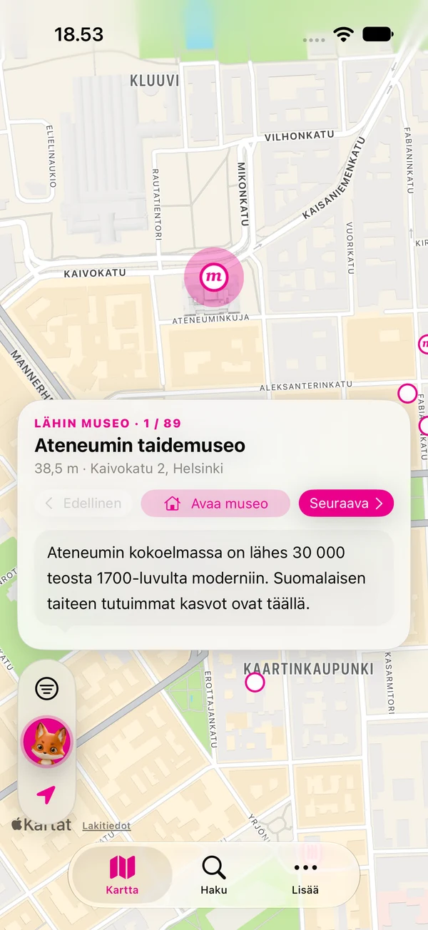 Puhdas kuvakaappaus · Ateneum Kettuoppaassa